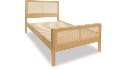 Morocco Slat Bed Frame & Headboard - King Single